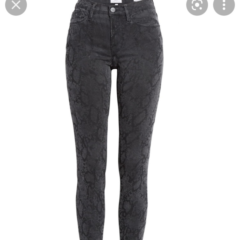 Frame denim le skinny de Jeanne python print